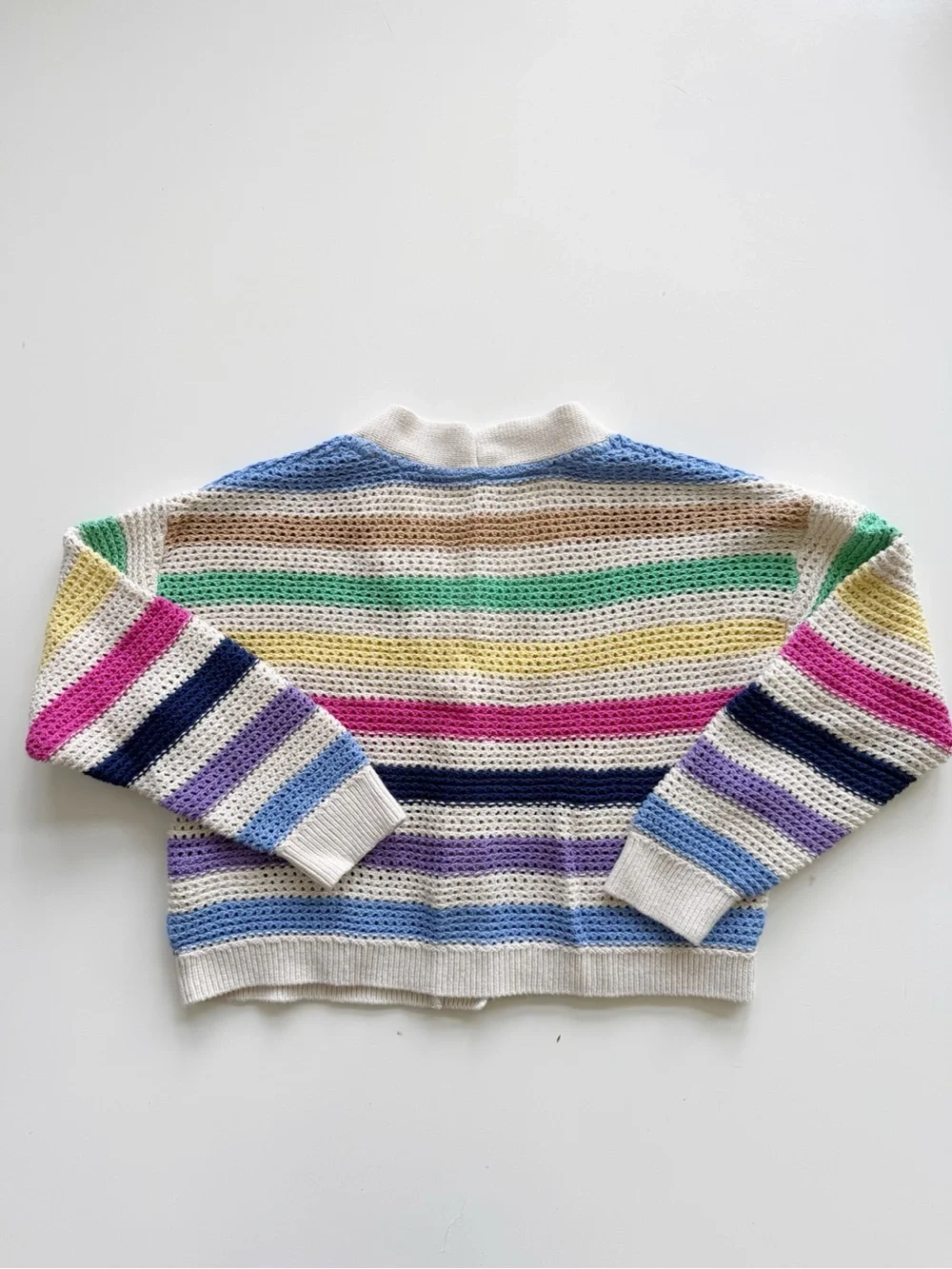 GAP Rainbow Open Knit Cardigan size Large / 10